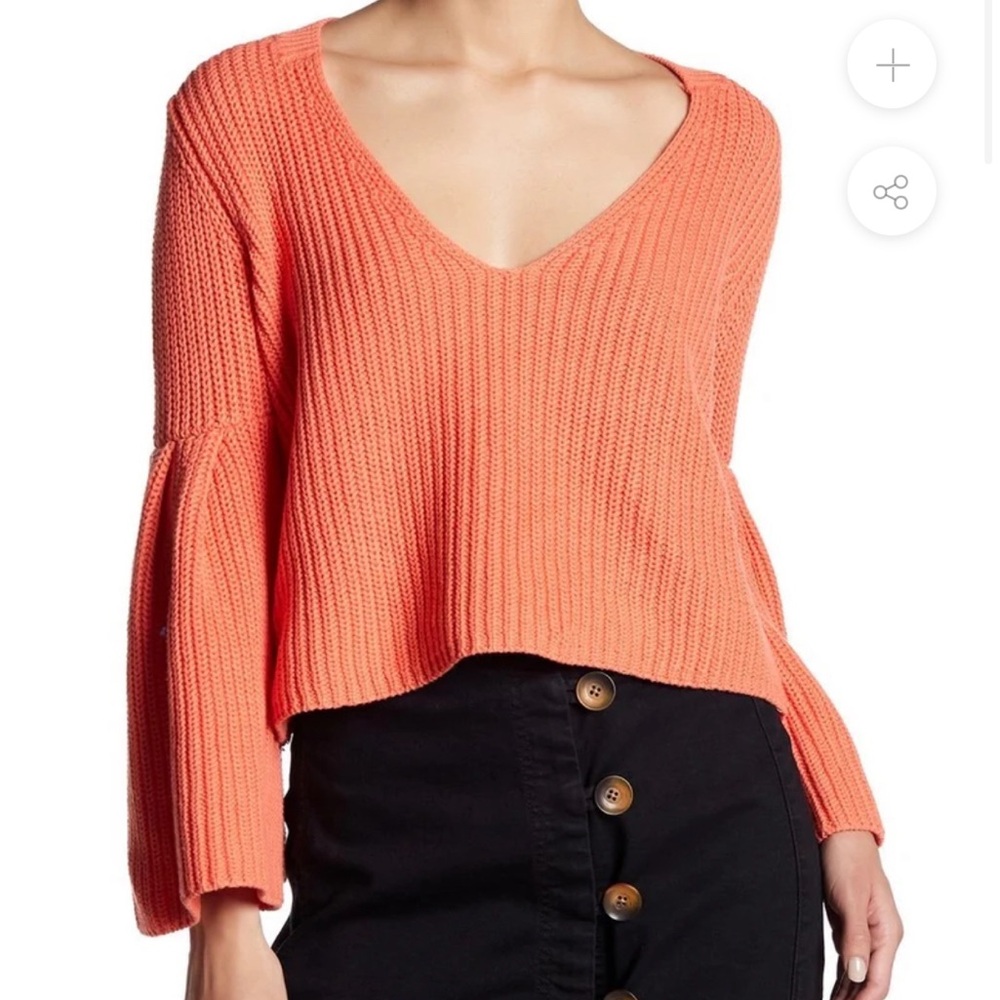 🔥SUPER SALE🔥Free People Damsel Coral Cable Knit Sweater NWT (L)